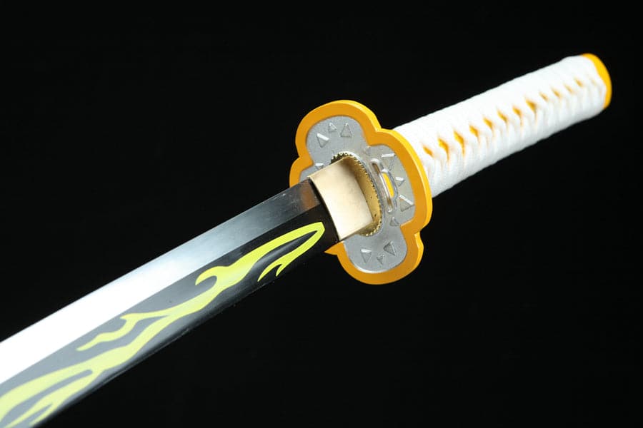 Handmade Anime Katana Demon Slayer Zenitsu Agatsuma Sword 1045 High Carbon Steel Blade - Tophatter Daily Deals
