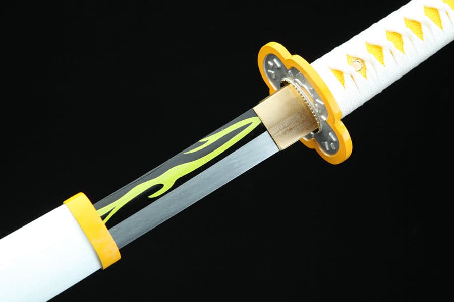 Handmade Anime Katana Demon Slayer Zenitsu Agatsuma Sword 1045 High Carbon Steel Blade - Tophatter Daily Deals