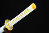 Handmade Anime Katana Demon Slayer Zenitsu Agatsuma Sword 1045 High Carbon Steel Blade - Tophatter Daily Deals