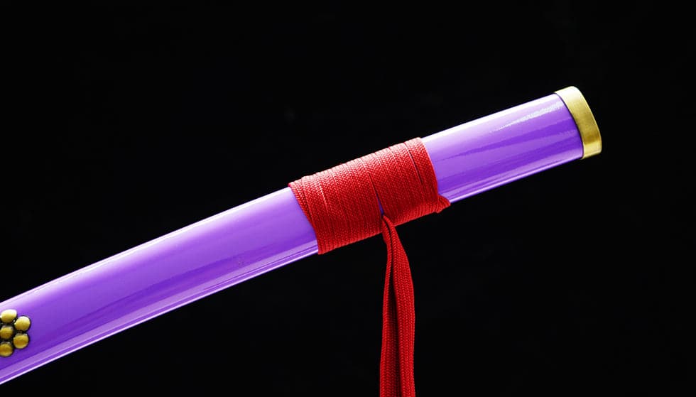 Handmade Anime Katana One Piece Roronoa Zoro's Enma Sword 1045 High Carbon Steel White blade Purple - Tophatter Daily Deals