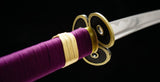 Handmade Anime Katana One Piece Roronoa Zoro's Enma Sword 1045 High Carbon Steel White blade Purple - Tophatter Daily Deals