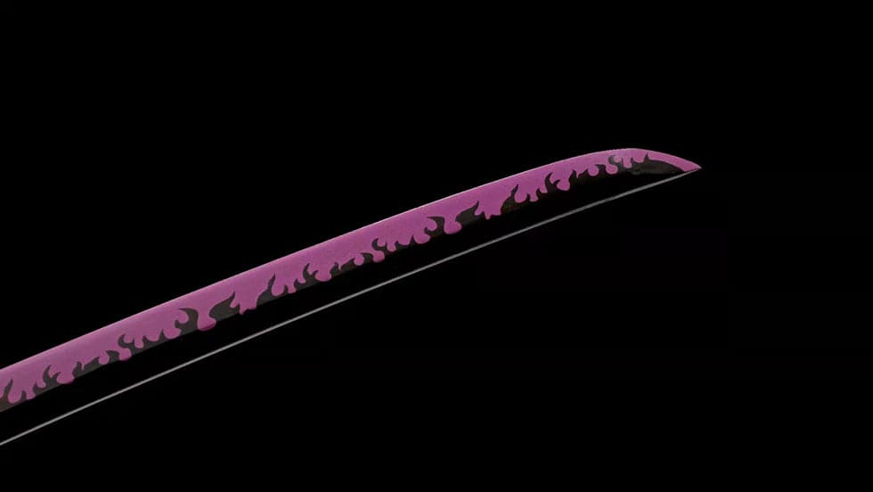 Handmade Anime Katana One Piece Roronoa Zoro's Enma Sword Purple Blade 1045 High Carbon Steel Purple - Tophatter Daily Deals