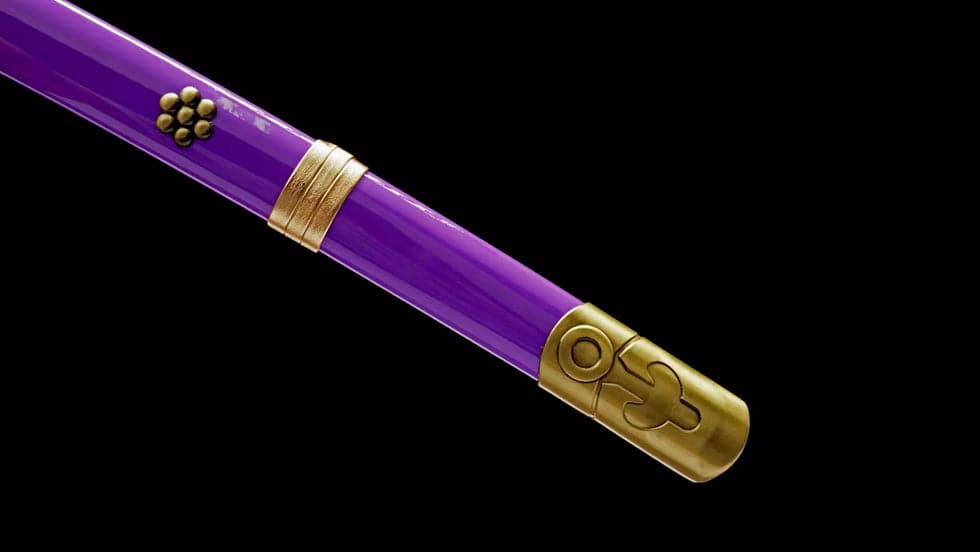 Handmade Anime Katana One Piece Roronoa Zoro's Enma Sword Purple Blade 1045 High Carbon Steel Purple - Tophatter Daily Deals