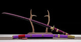 Handmade Anime Katana One Piece Roronoa Zoro's Enma Sword Purple Blade 1045 High Carbon Steel Purple - Tophatter Daily Deals