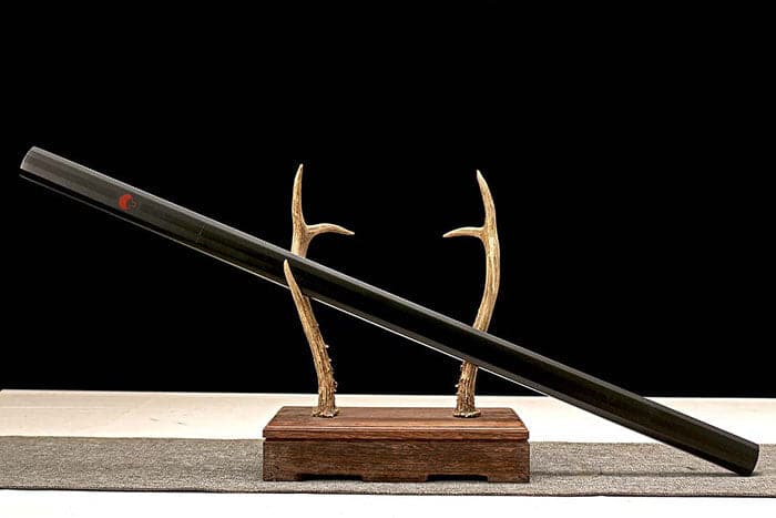 Handmade Anime NARUTO Sasuke Kusanagi-No-Tsurugi Sword Shirasaya Ninja Sword Spring Steel Black Blade - Tophatter Daily Deals