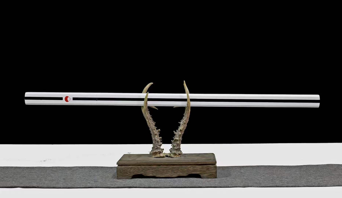 Handmade Anime NARUTO Sasuke Kusanagi-No-Tsurugi Sword Shirasaya Ninja Sword Spring Steel Black Blade - Tophatter Daily Deals
