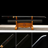 Handmade Anime NARUTO Sasuke Kusanagi-No-Tsurugi Sword Shirasaya Ninja Sword Spring Steel Black Blade Black - Tophatter Daily Deals