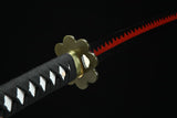 Handmade Anime One Piece Roronoa Zoro's Shusui Katana Sword 1045 High Carbon Steel Red Black Blade - Tophatter Daily Deals