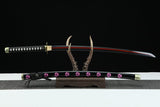 Handmade Anime One Piece Roronoa Zoro's Shusui Katana Sword 1045 High Carbon Steel Red Black Blade - Tophatter Daily Deals