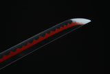 Handmade Anime One Piece Roronoa Zoro's Shusui Katana Sword 1045 High Carbon Steel Red Black Blade - Tophatter Daily Deals