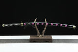 Handmade Anime One Piece Roronoa Zoro's Shusui Katana Sword 1045 High Carbon Steel Red Black Blade - Tophatter Daily Deals
