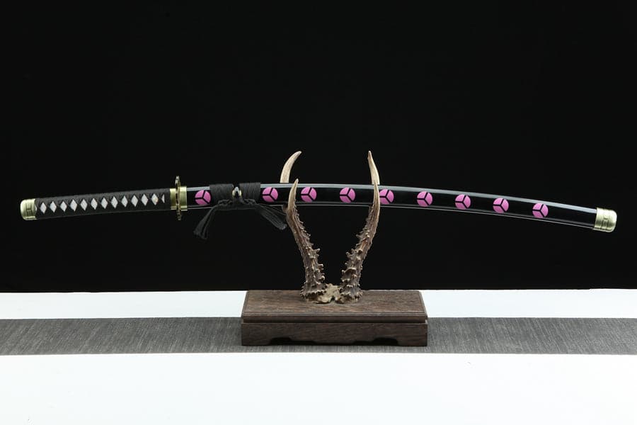 Handmade Anime One Piece Roronoa Zoro's Shusui Katana Sword 1045 High Carbon Steel Red Black Blade - Tophatter Daily Deals