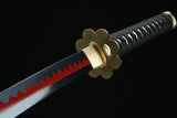 Handmade Anime One Piece Roronoa Zoro's Shusui Katana Sword 1045 High Carbon Steel Red Black Blade - Tophatter Daily Deals