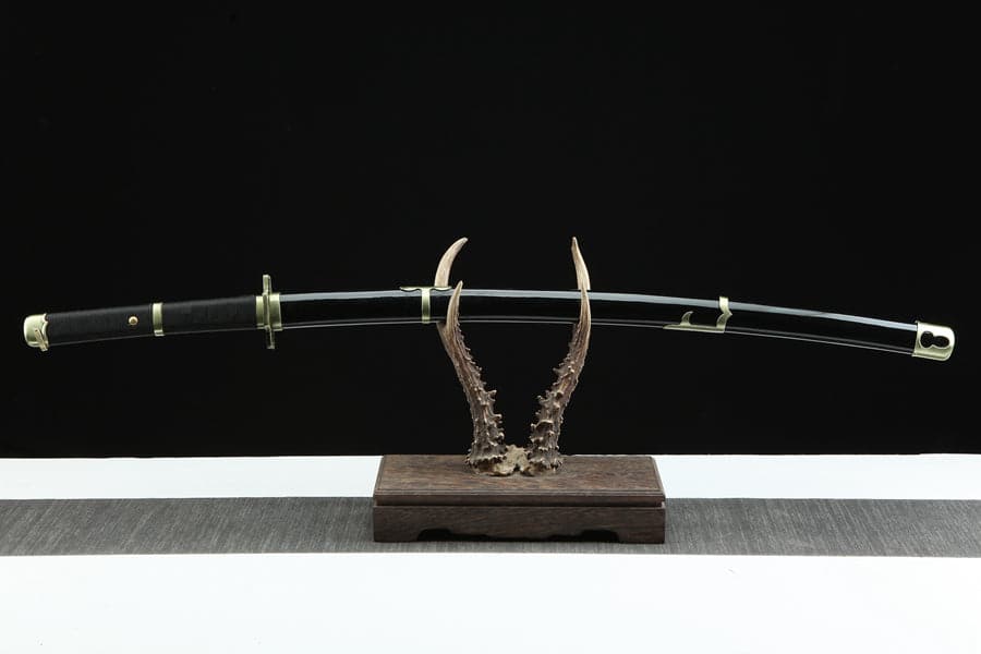 Handmade Anime One Piece Roronoa Zoro's Yubashiri Sword 1045 High Carbon Steel Black - Tophatter Daily Deals