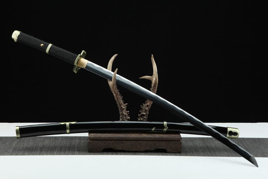 Handmade Anime One Piece Roronoa Zoro's Yubashiri Sword 1045 High Carbon Steel Black - Tophatter Daily Deals