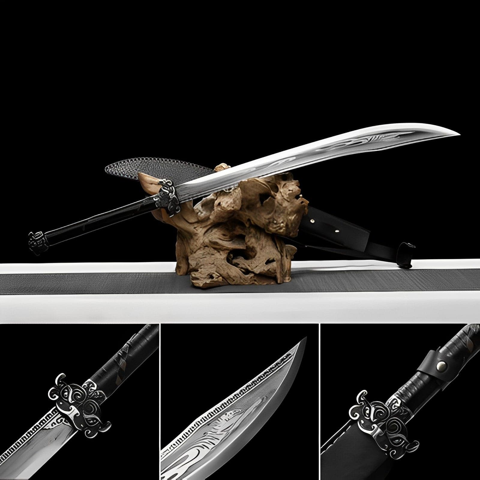 Handmade Beast Demon Oxtail Blade High Manganese Steel Corrosion pattern - Tophatter Daily Deals