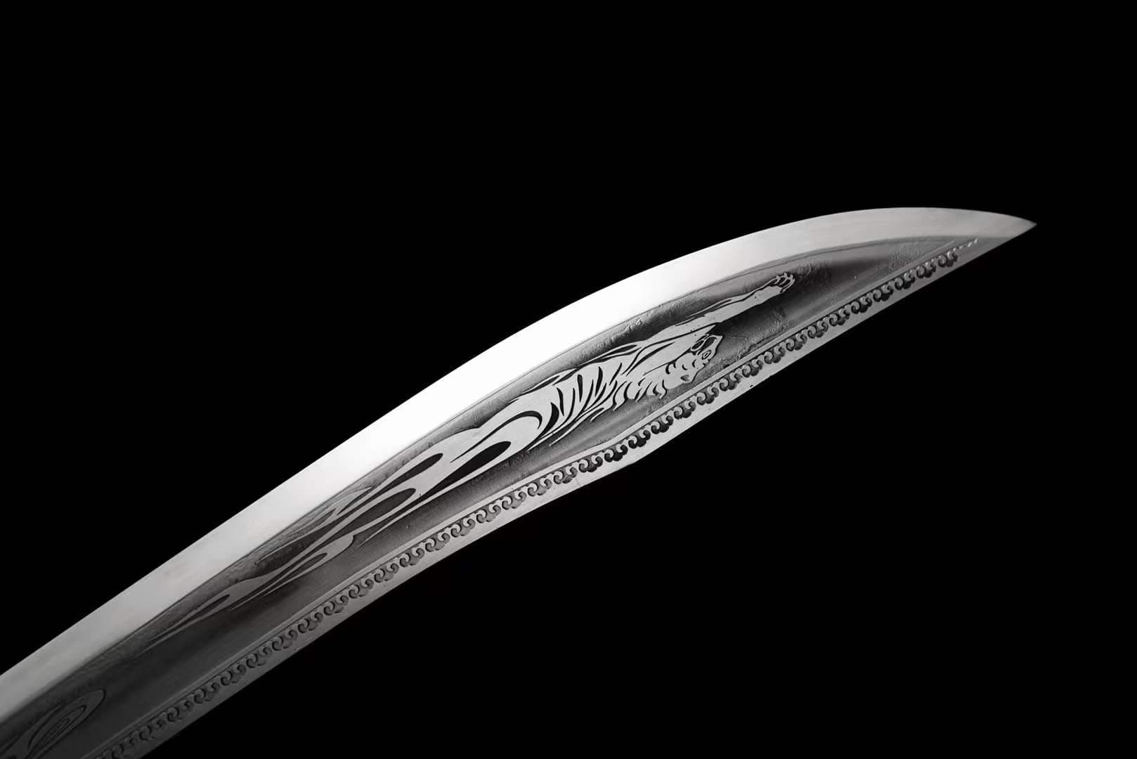 Handmade Beast Demon Oxtail Blade High Manganese Steel Corrosion pattern - Tophatter Daily Deals