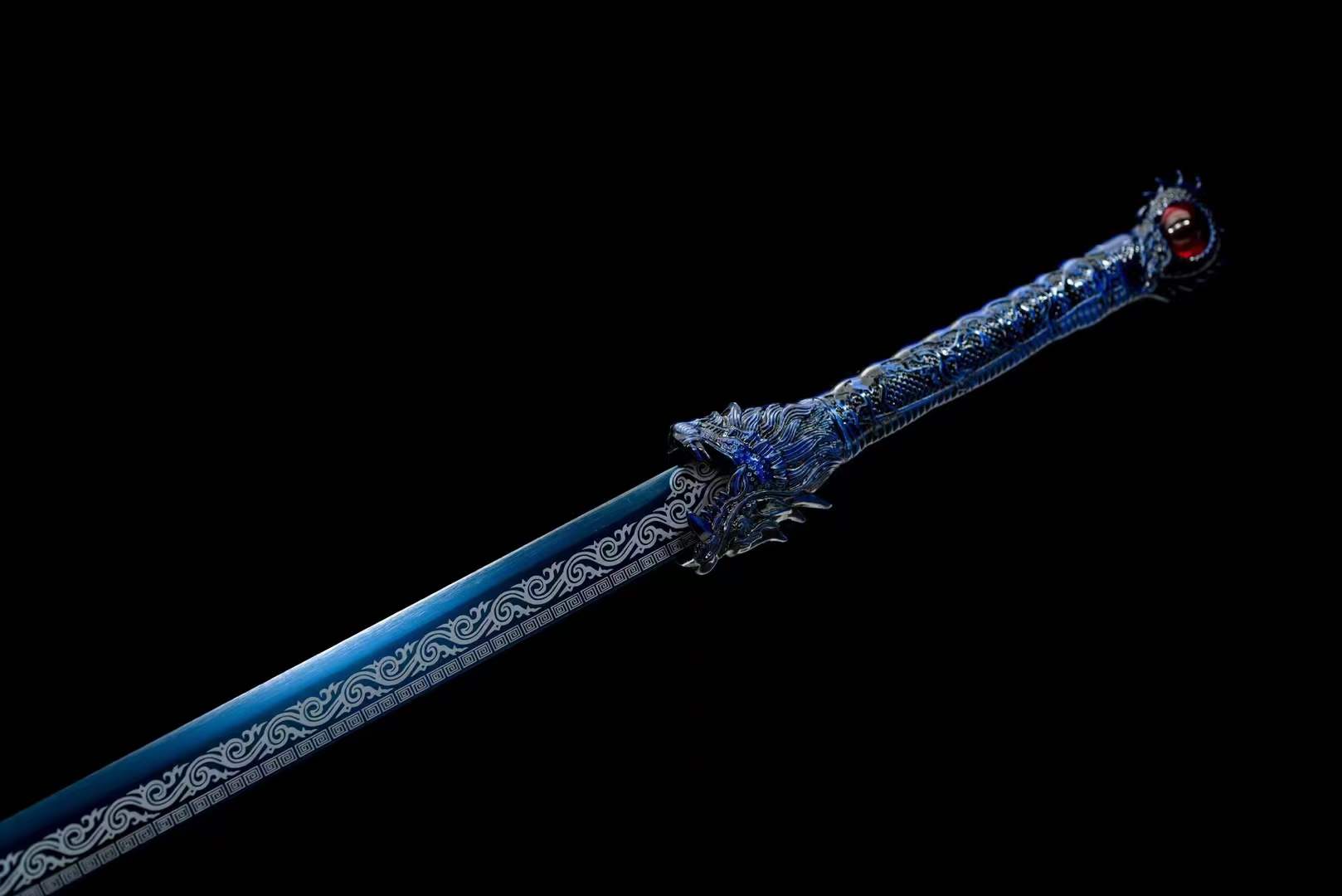 Handmade Blue Flame High Manganese Steel Chinese Sword - Tophatter Daily Deals