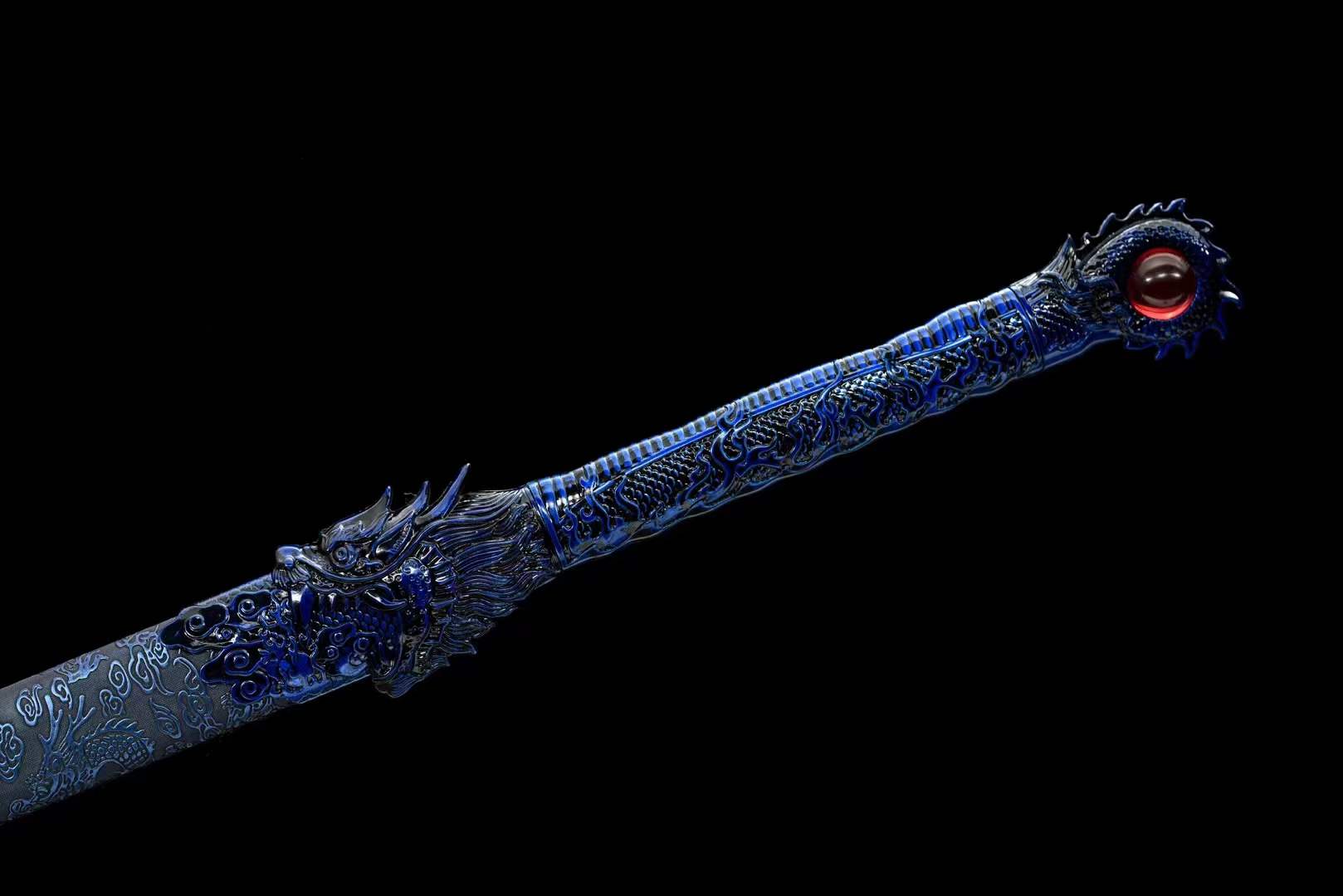 Handmade Blue Flame High Manganese Steel Chinese Sword - Tophatter Daily Deals