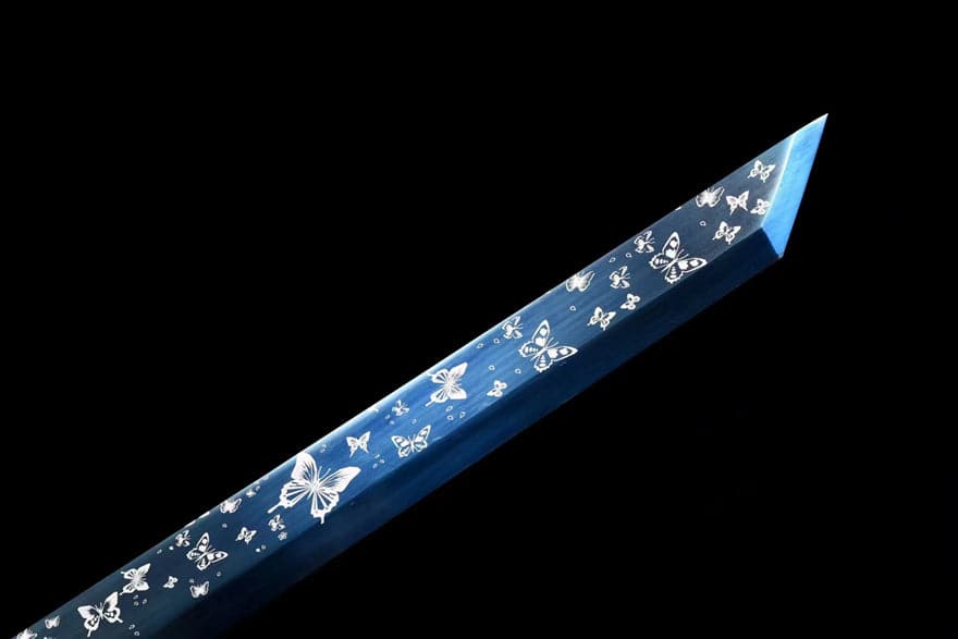Handmade Butterfly Dance High Manganese Steel Chinese Sword With Blue Blade - Tophatter Daily Deals