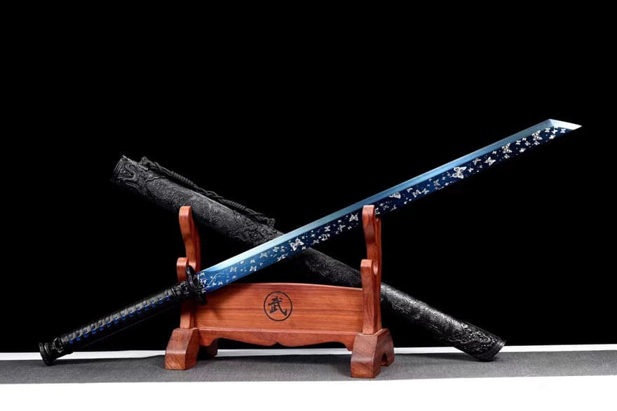 Handmade Butterfly Dance High Manganese Steel Chinese Sword With Blue Blade - Tophatter Daily Deals