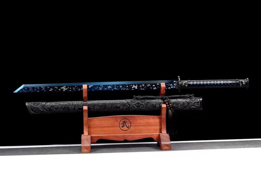 Handmade Butterfly Dance High Manganese Steel Chinese Sword With Blue Blade - Tophatter Daily Deals