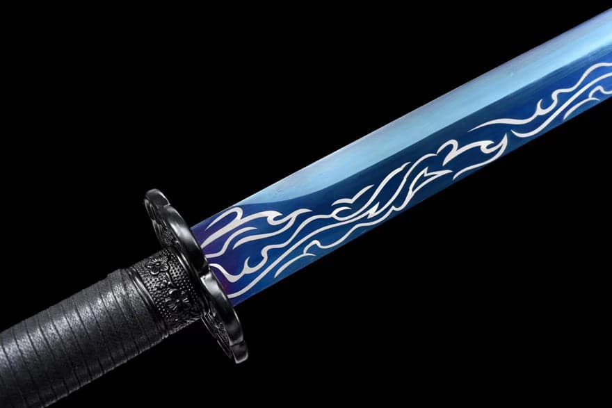 Handmade Corpse Dragon Cold Flame High manganese steel one piece Chinese Sword - Tophatter Daily Deals