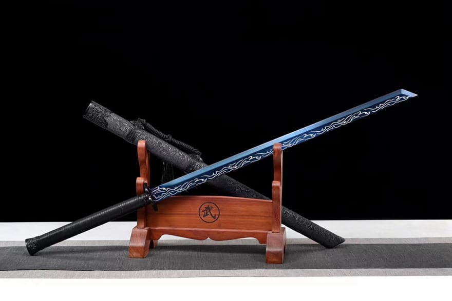 Handmade Corpse Dragon Cold Flame High manganese steel one piece Chinese Sword - Tophatter Daily Deals