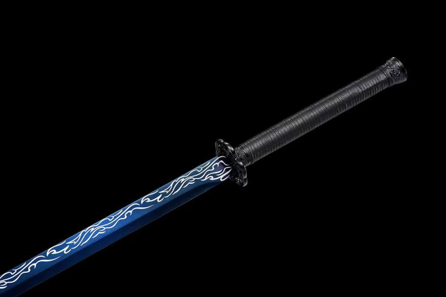 Handmade Corpse Dragon Cold Flame High manganese steel one piece Chinese Sword - Tophatter Daily Deals