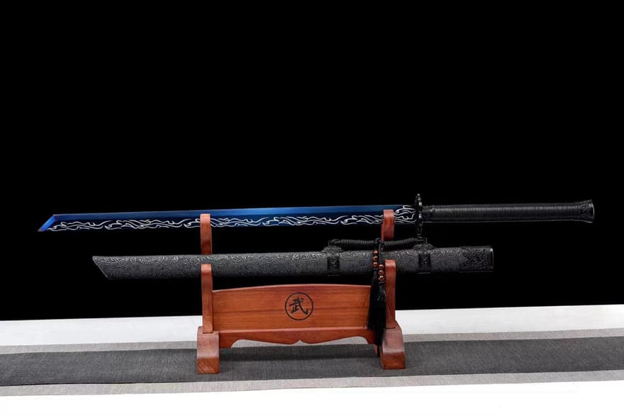 Handmade Corpse Dragon Cold Flame High manganese steel one piece Chinese Sword - Tophatter Daily Deals