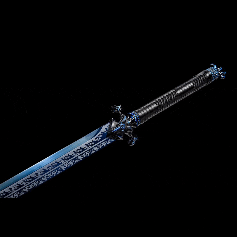 Handmade Devil King Chinese Sword With Blue - Tophatter Daily Deals