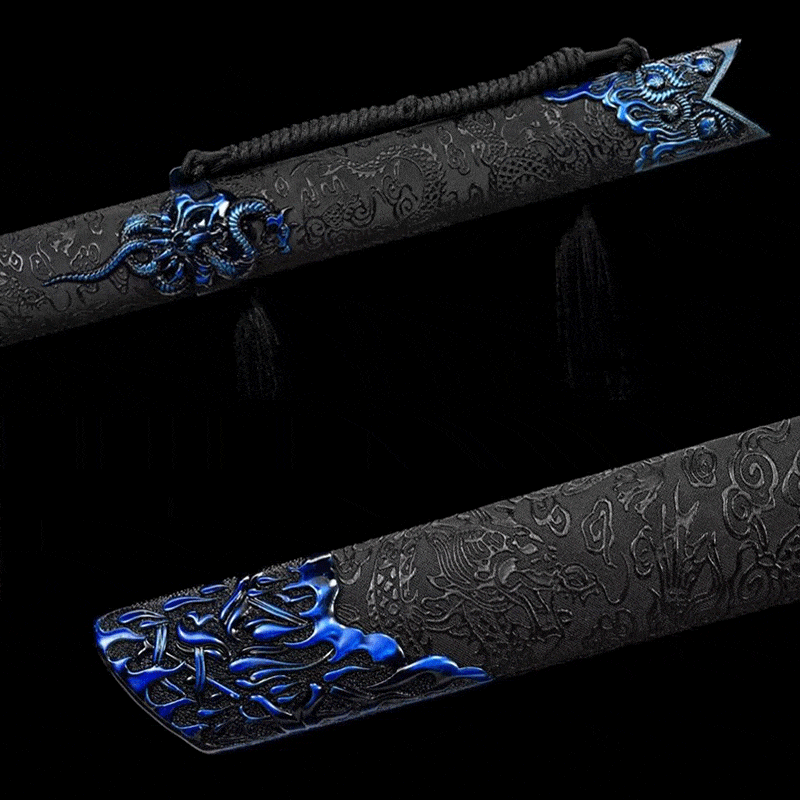 Handmade Devil King Chinese Sword With Blue - Tophatter Daily Deals