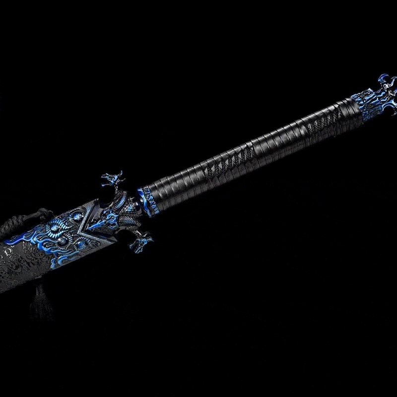 Handmade Devil King Chinese Sword With Blue - Tophatter Daily Deals