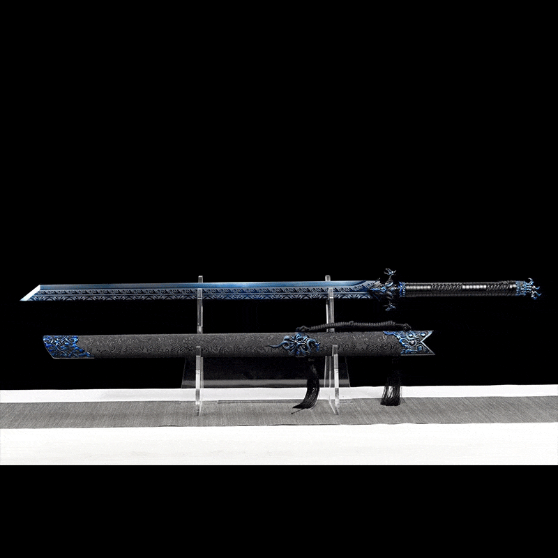 Handmade Devil King Chinese Sword With Blue - Tophatter Daily Deals