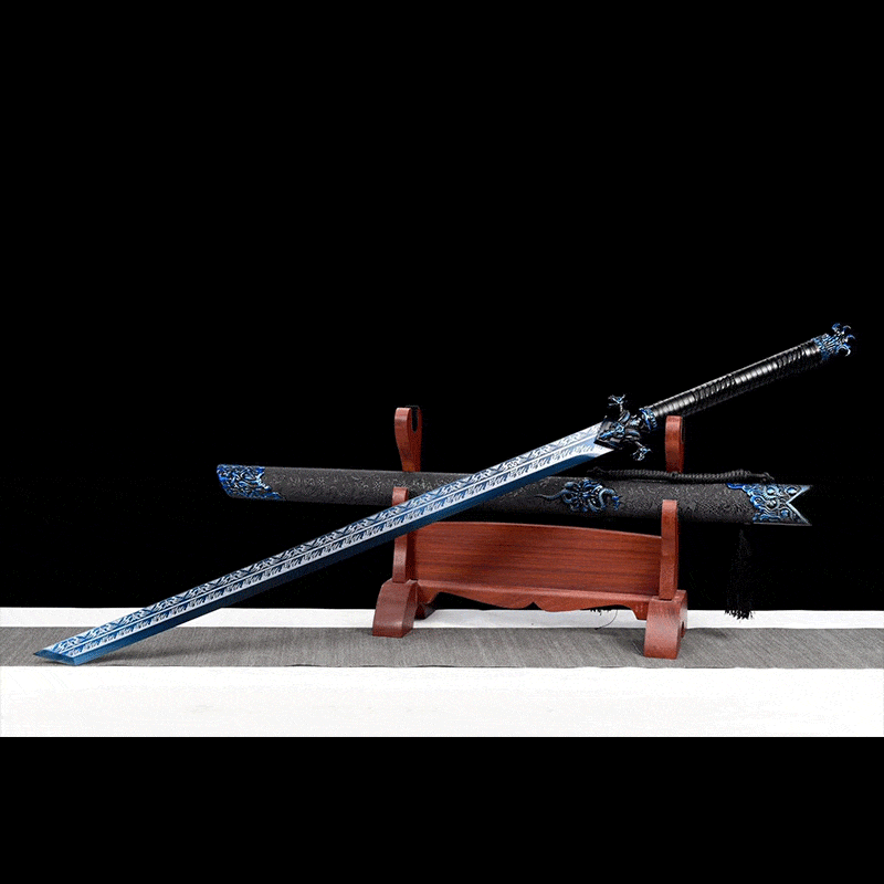 Handmade Devil King Chinese Sword With Blue - Tophatter Daily Deals