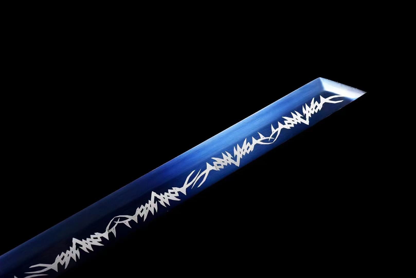 Handmade Devour the Moon Manganese Steel Chinese Sword With Blue Blade - Tophatter Daily Deals
