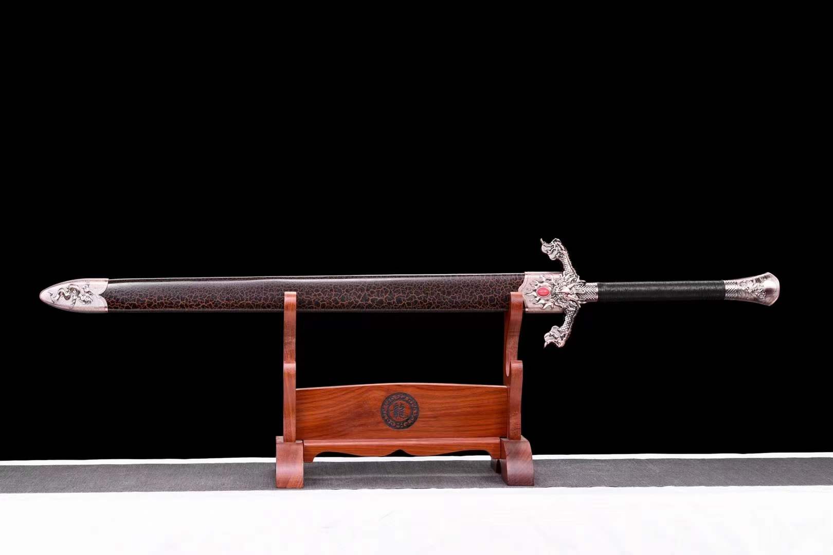 Handmade Dragon Scale Chinese Sword With Gold - Tophatter Daily Deals