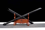Handmade Dragon Slayer Manganese Steel Chinese Sword With Black Blade - Tophatter Daily Deals