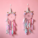 Handmade Feather Dream Catcher Wall Hanging Decoration Furniture & Decor - Tophatter Daily Deals