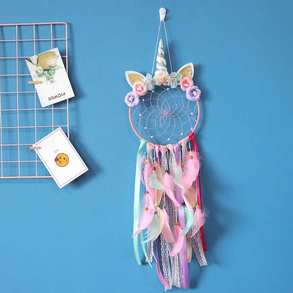 Handmade Feather Dream Catcher Wall Hanging Decoration Furniture & Decor - Tophatter Daily Deals