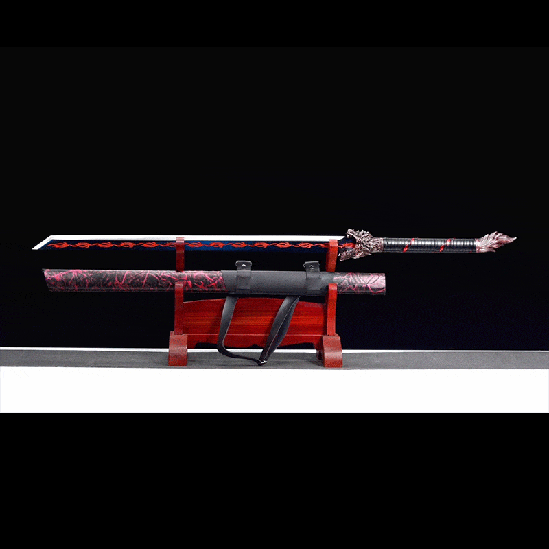 Handmade Flame-Eating Wolf Fury Manganese Steel Chinese Sword - Tophatter Daily Deals
