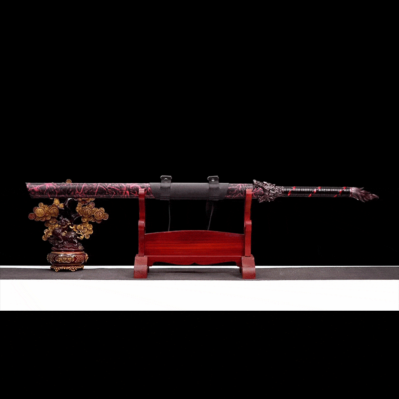 Handmade Flame-Eating Wolf Fury Manganese Steel Chinese Sword - Tophatter Daily Deals