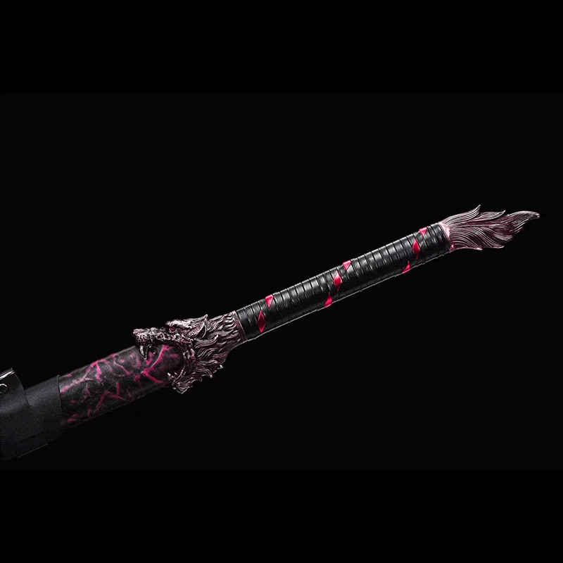 Handmade Flame-Eating Wolf Fury Manganese Steel Chinese Sword - Tophatter Daily Deals