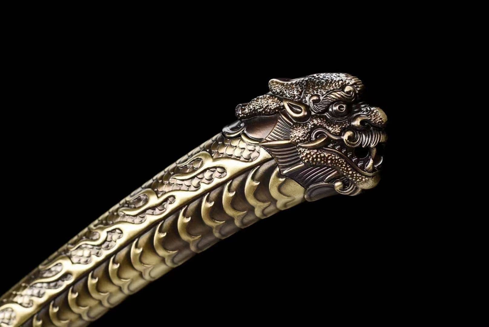 Handmade Golden Dragon Rosewood One-piece handle - Tophatter Daily Deals