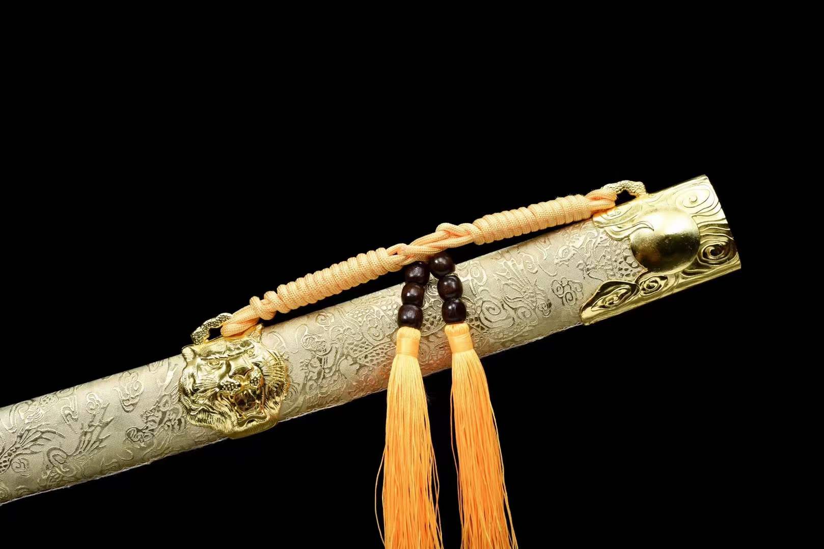 Handmade Golden Tiger Chop Chinese Sword With Golden - Tophatter Daily Deals