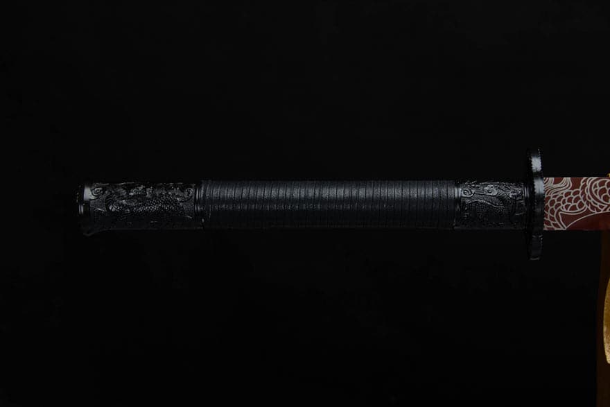Handmade High Carbon Steel Archaic Blood Dragon Tang Heng Sword - Tophatter Daily Deals