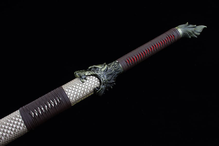 Handmade High Carbon Steel Flowing Shadow Chinese Sword With Red Blade - Tophatter Daily Deals