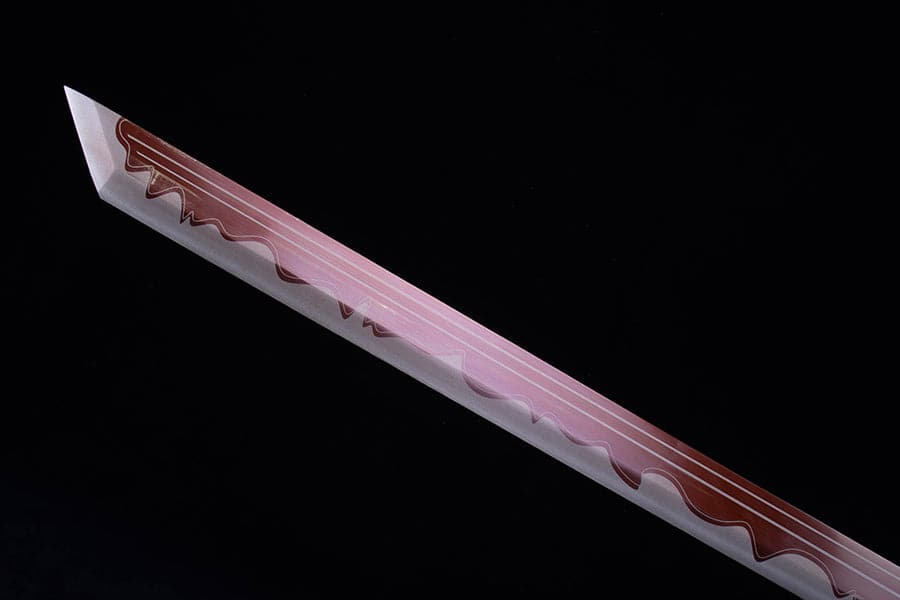 Handmade High Carbon Steel Flowing Shadow Chinese Sword With Red Blade - Tophatter Daily Deals