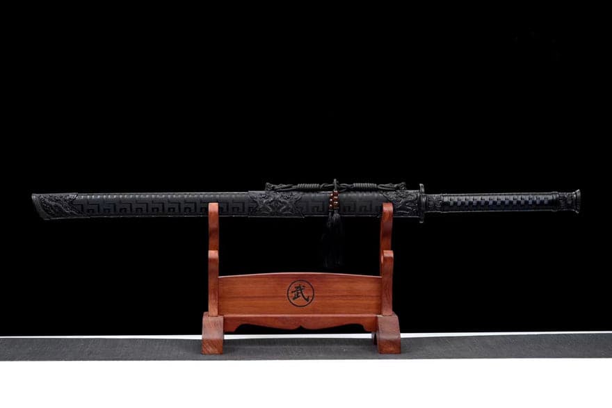 Handmade 花無缺 High Manganese Steel Chinese Sword With Baked Blue Blade - Tophatter Daily Deals