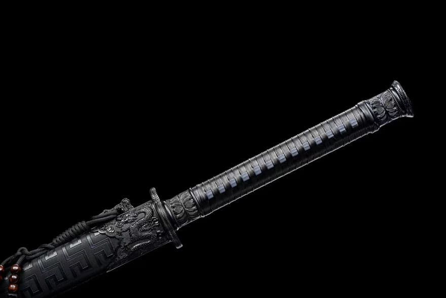 Handmade 花無缺 High Manganese Steel Chinese Sword With Baked Blue Blade - Tophatter Daily Deals
